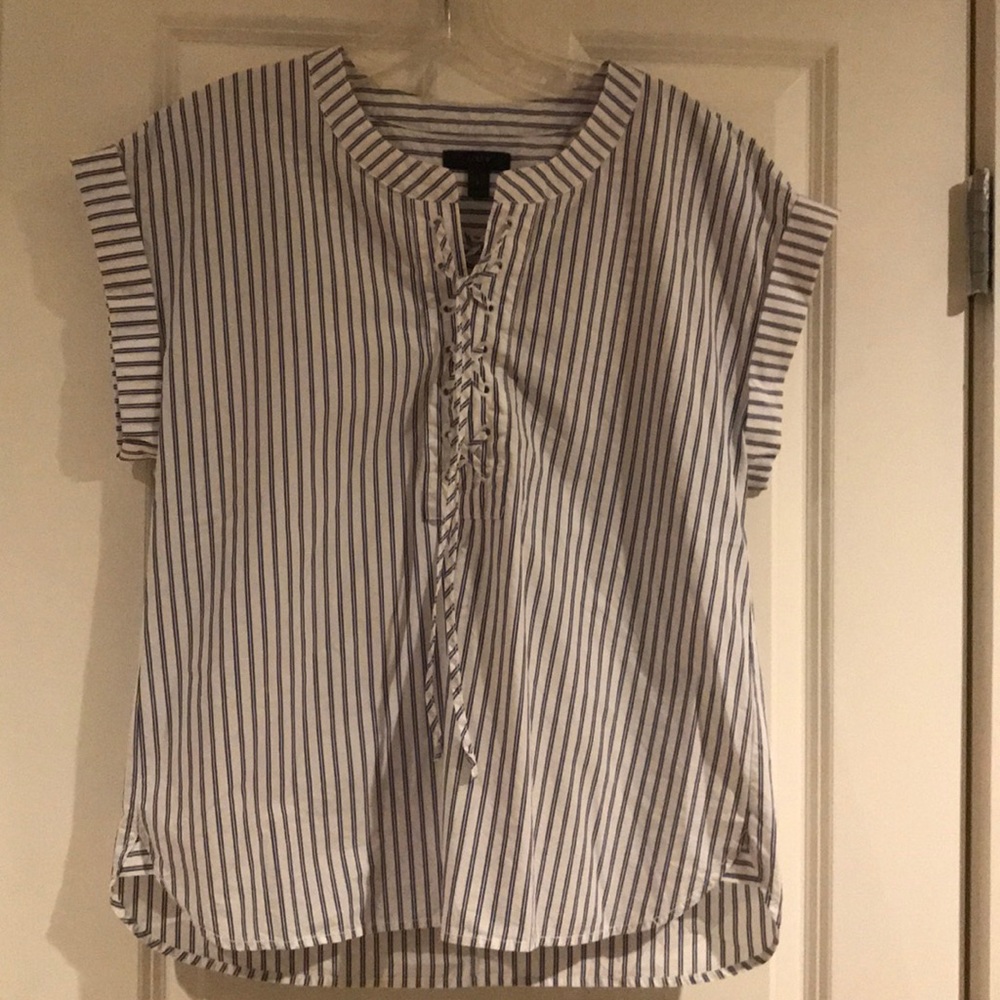 Sleeves lace front cotton shirt